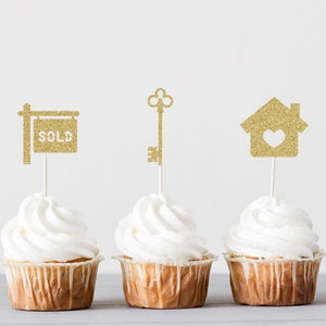 Housewarming Cupcake Toppers, Housewarming Party Decorations