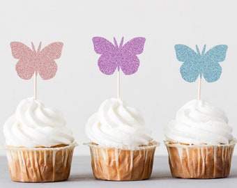 Butterfly Cupcake Toppers, Birthday Party Decorations