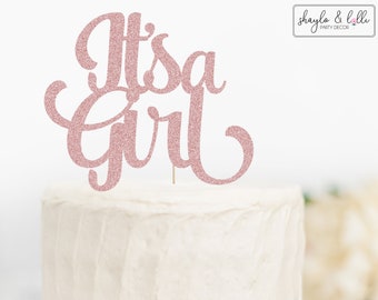 It's a Girl Cake Topper,  Baby Shower Decorations, Gender Reveal Party