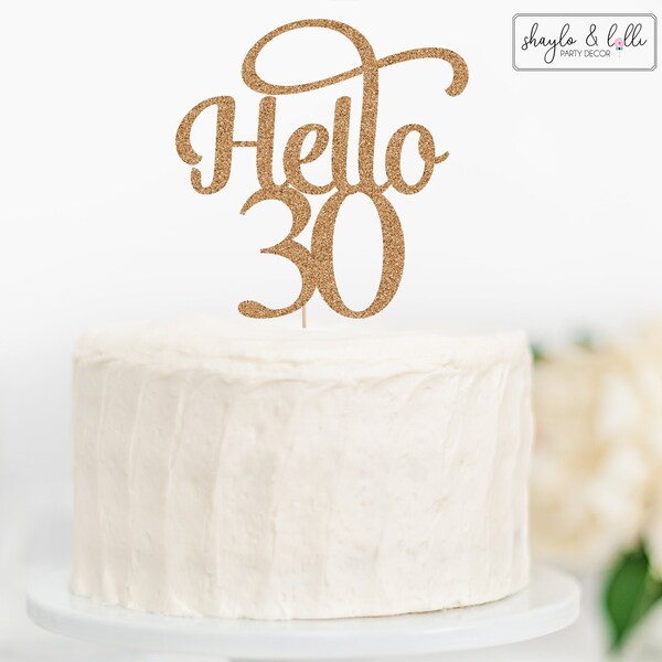 Hello 30 Cake Topper - Etsy