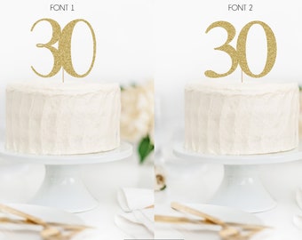 30 Cake Topper, 30th Birthday Party, Anniversary Decorations