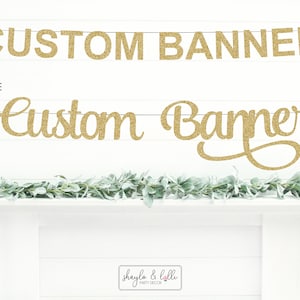 Custom Glitter Banner, Bridal Shower Sign, Birthday Party Decorations, Baby Shower, Anniversary Party