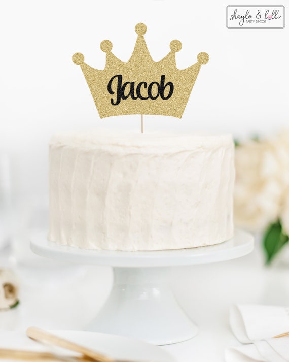 Topper Personnalise De Gateau De Couronne Decorations De Etsy