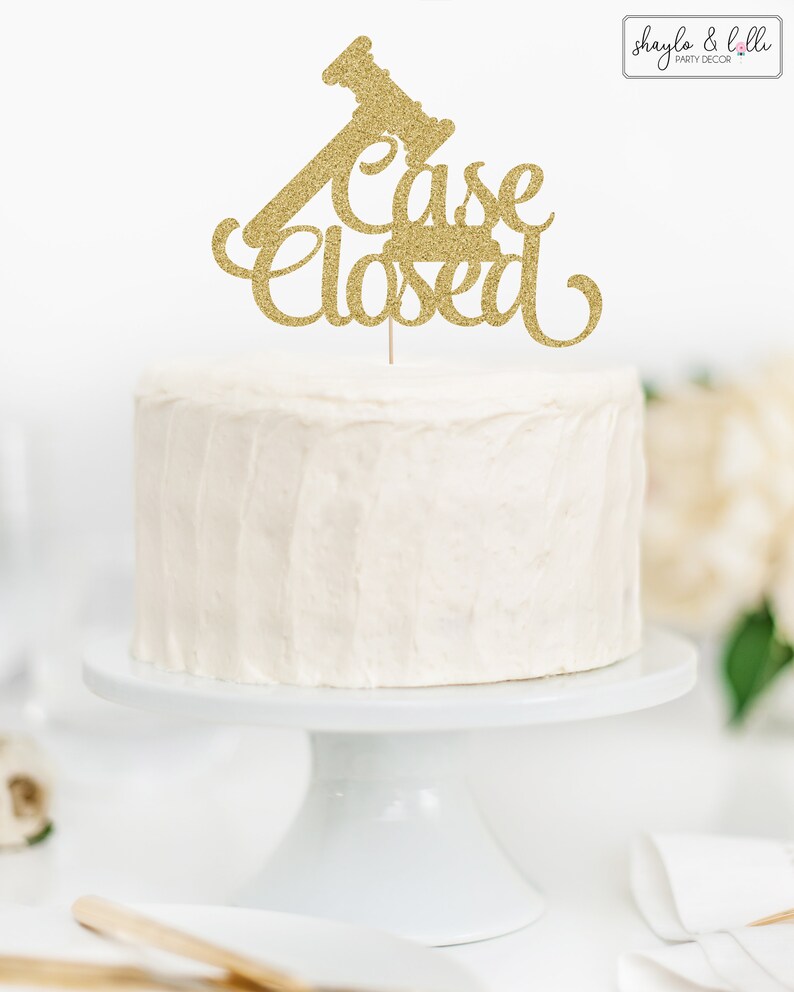 Case Closed Cake Topper Lawyer Retirement Party Law School Graduation