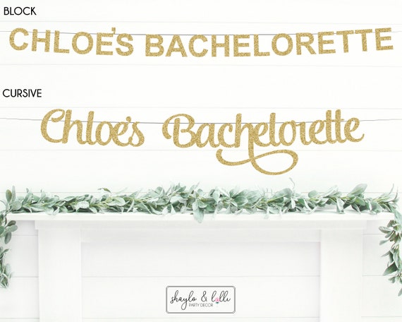 Personalized Bachelorette Party Banner
