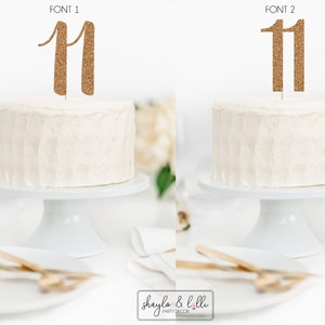 11 Cake Topper, 11th Birthday Party, Anniversary Decorations, Eleven - Etsy