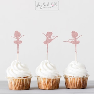 Ballerina Cupcake Toppers, Birthday Party Decorations image 4