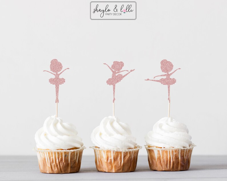 Ballerina Cupcake Toppers, Birthday Party Decorations image 4