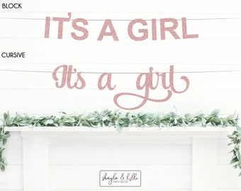 It's a Girl Banner, Baby Shower Decorations