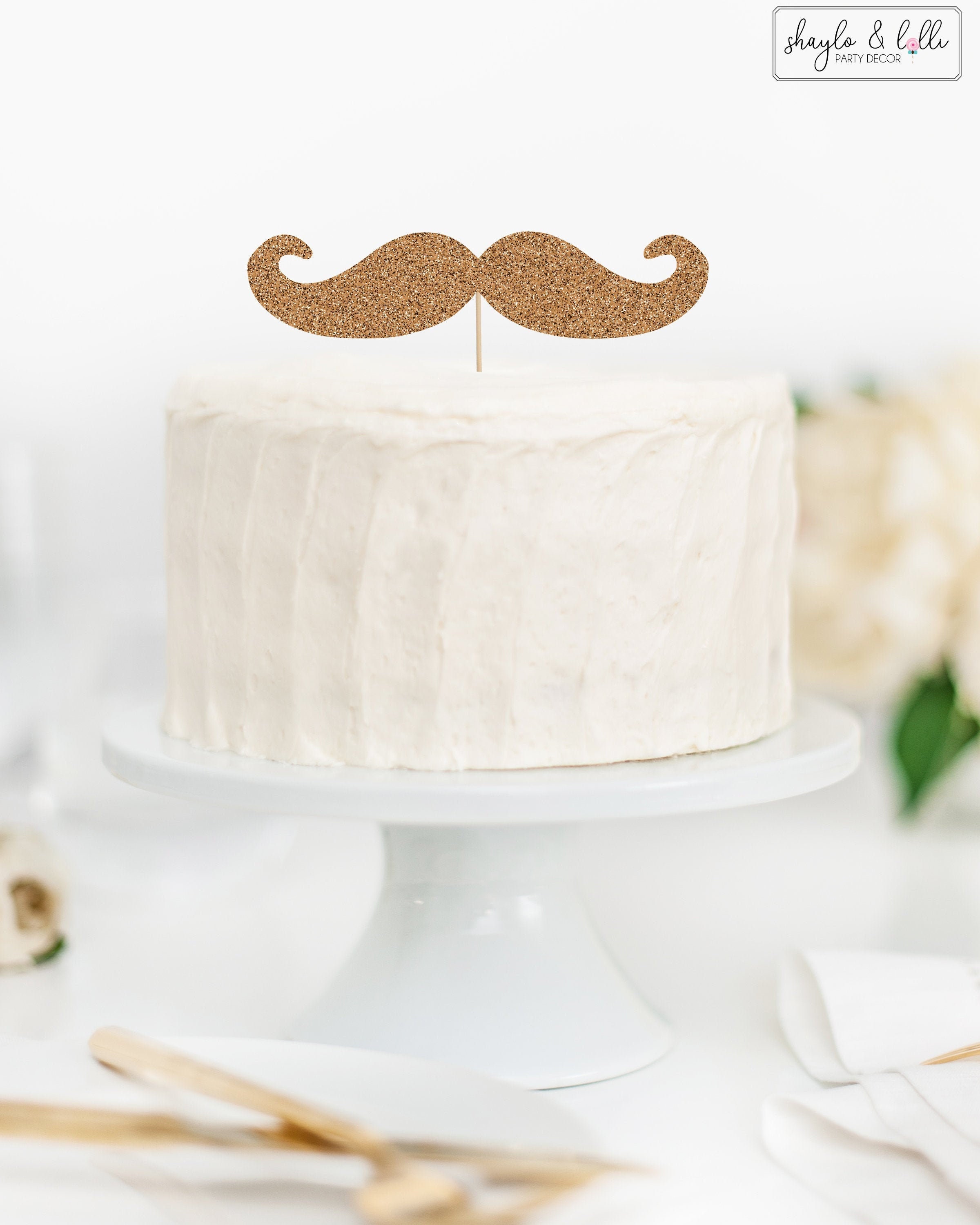 Mr Onederful moustache Boy First Birthday Cake Topper - Itty Bitty Cake  Toppers