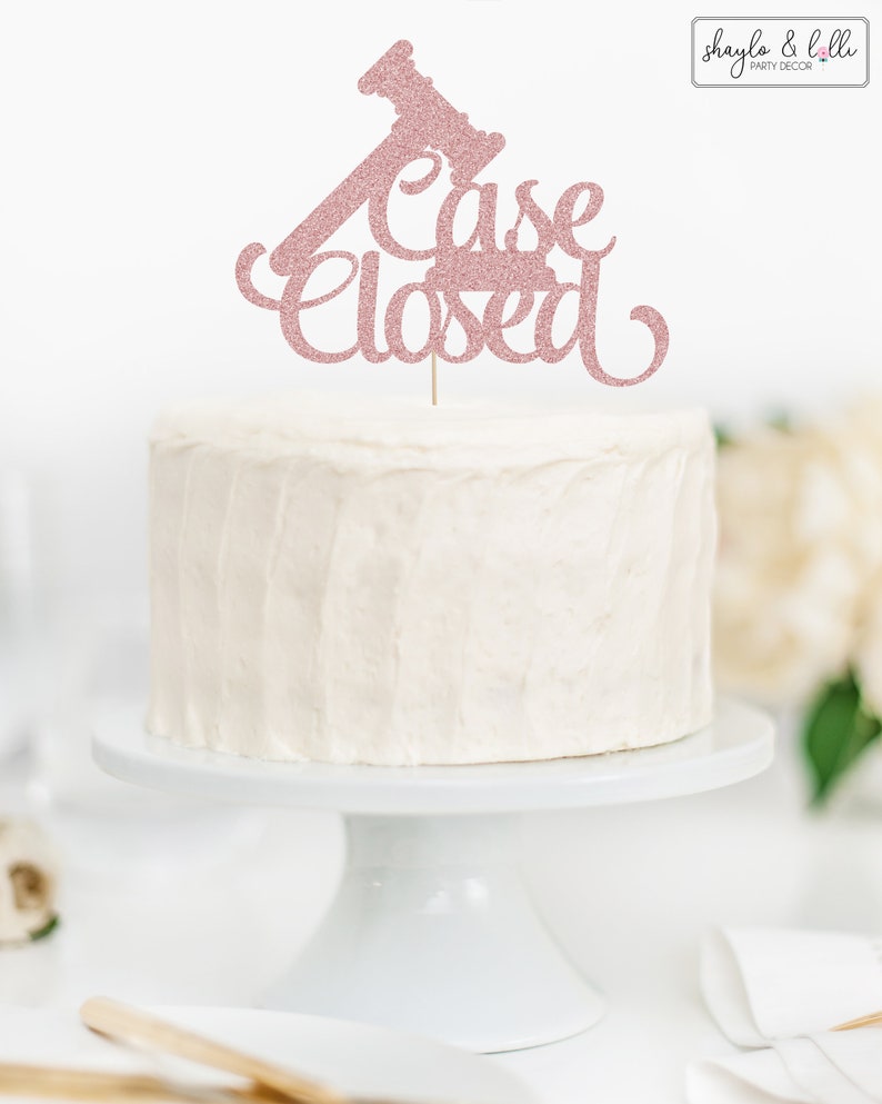 Case Closed Cake Topper Lawyer Retirement Party Law School Graduation