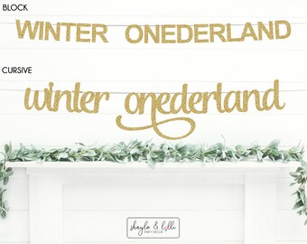 Winter Onederland Banner, Winter First Birthday Sign,