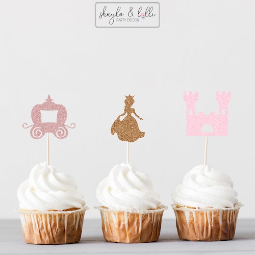 BiBo Witch Hat & Princess Crown Cake Topper Set - 17 PCS Witch Theme Party Decor, Cupcake Toppers For Birthday - View #3