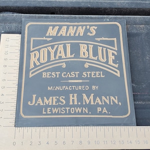 Scrap MDF Sign - Mann Royal Blue