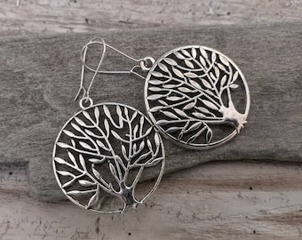 925 Sterling Silver Tree Earrings Growth Plant Tree Jewelry