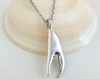Gorgeous Lobster Claw Necklace, Crab Claw Necklace, Lobster Gift, Crab Gift, Maine Necklace