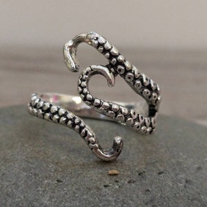 SALE! By One Get One Free!  Silver Octopus Ring