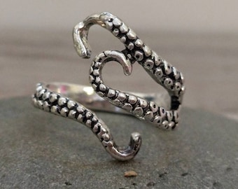 SALE! By One Get One Free!  Silver Octopus Ring