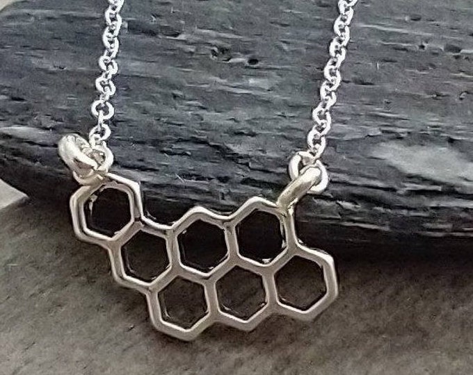 Honeycomb Necklace, Gold Honeycomb Necklace,