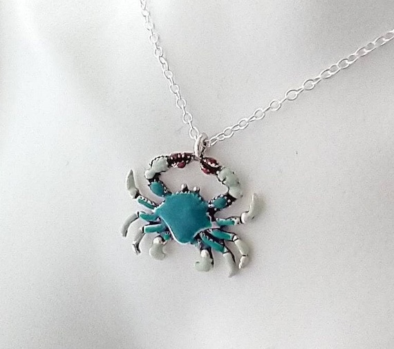 Blue Crab Necklace, List Prices Reflect MSRP, MN-BLUECRAB