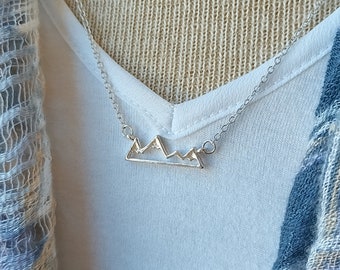 Tiny Mountain Necklace, Nature Necklace