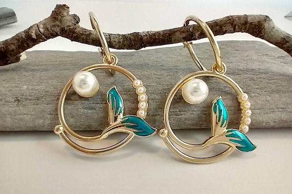 Gold Mermaid Hoop Earrings, List Prices Reflect MSRP, ME-G-MERM