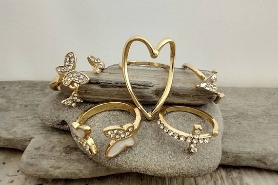 Gold Heart Ring Set, List Prices Reflects MSRP, MR-N09