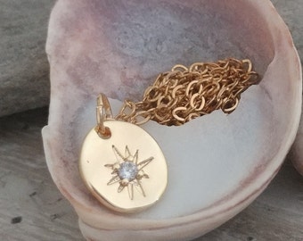 Tiny Star Necklace. Rose Gold Star Necklace