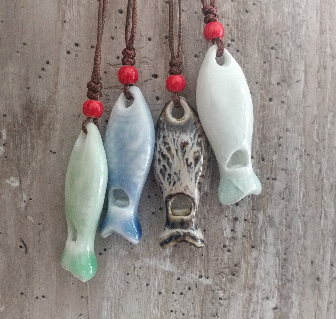 Kid's Fish Whistle Necklace, 4 Color Choices