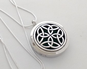 Celtic Locket, Celtic Necklace, Aromatherapy Locket, Anxiety Necklace