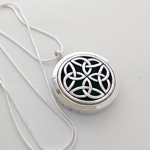 Celtic Locket, Celtic Necklace, Aromatherapy Locket, Anxiety Necklace