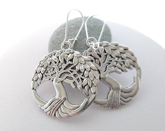 Tree of Life Earrings, Silver Tree Earrings, Set Available