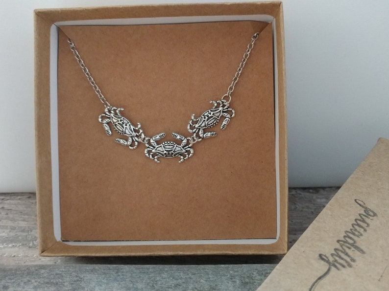 Adorable Crab Choker Silver Crab Necklace Maryland Crab Etsy