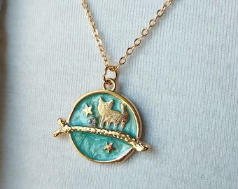 Cat Necklace, Gold Cat Necklace