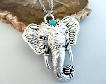 Bali Elephant Necklace, Elephant Statement Necklace