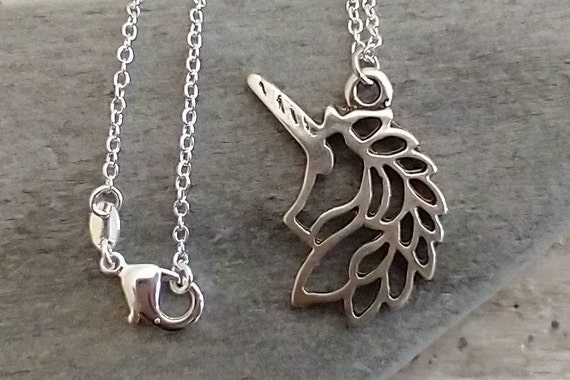 Silver Gold Plated Kids Unicorn Necklace