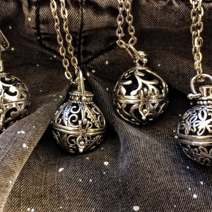 Essential Oil Locket, Charcoal Ball Diffuser Locket, Anxiety Necklace