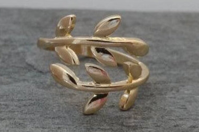 Beautiful Gold Laurel Leaf Ring Silver Laurel Leaf Ring Rose Etsy