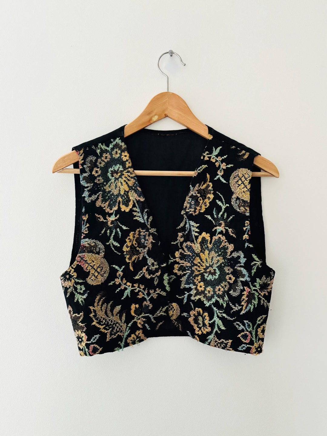 Black Embroidered Vest