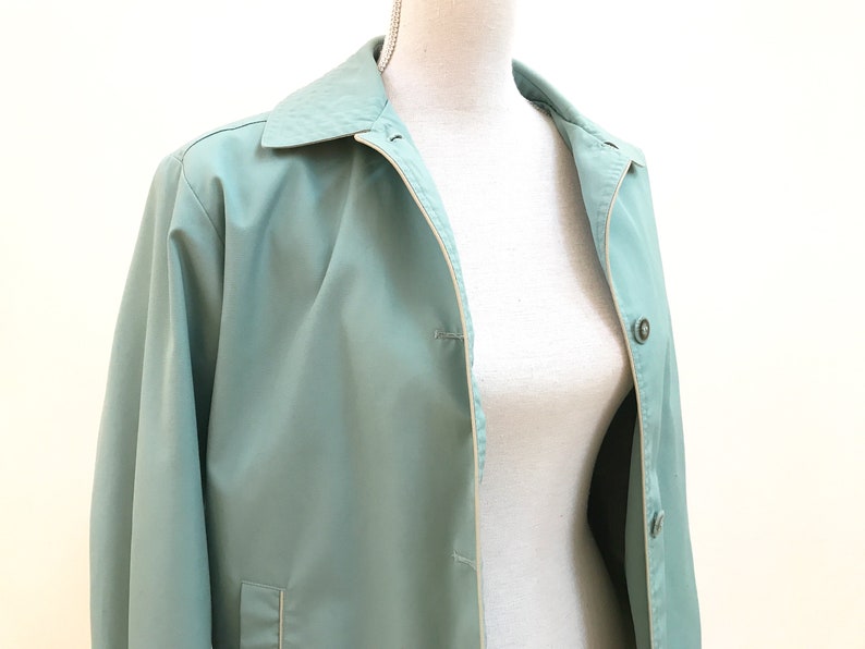 Pale Blue Jacket 90s Vintage Jacket Vintage Bomber Jacket Vintage Summer Jacket Duck Egg Blue Blouson Jacket
