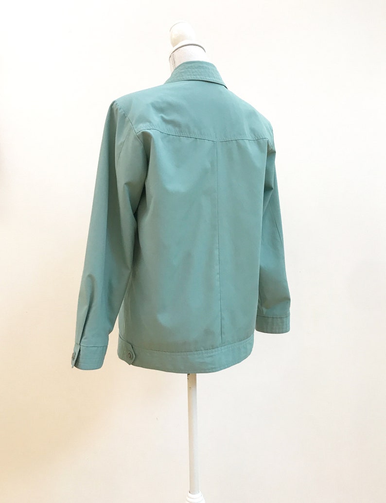 Pale Blue Jacket 90s Vintage Jacket Vintage Bomber Jacket Vintage Summer Jacket Duck Egg Blue Blouson Jacket