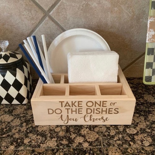 Paper Plate / Napkin / Utensil Holder Etsy