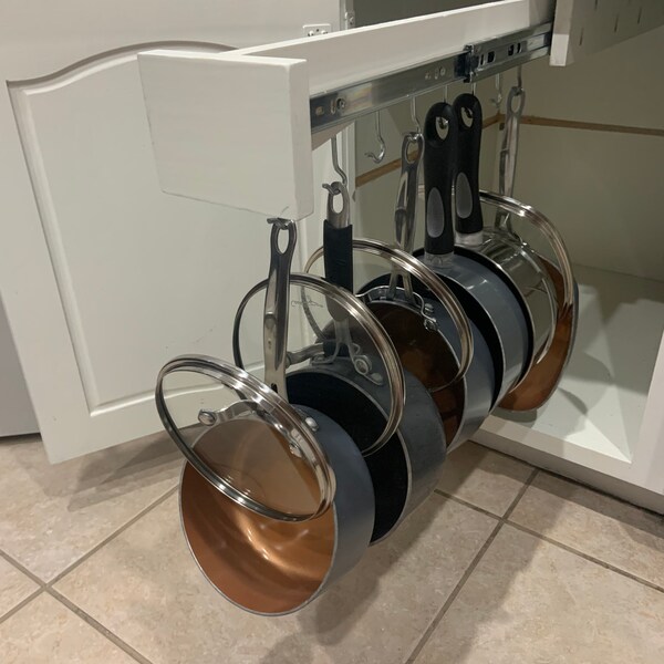 Soporte para ollas y sartenes deslizantes