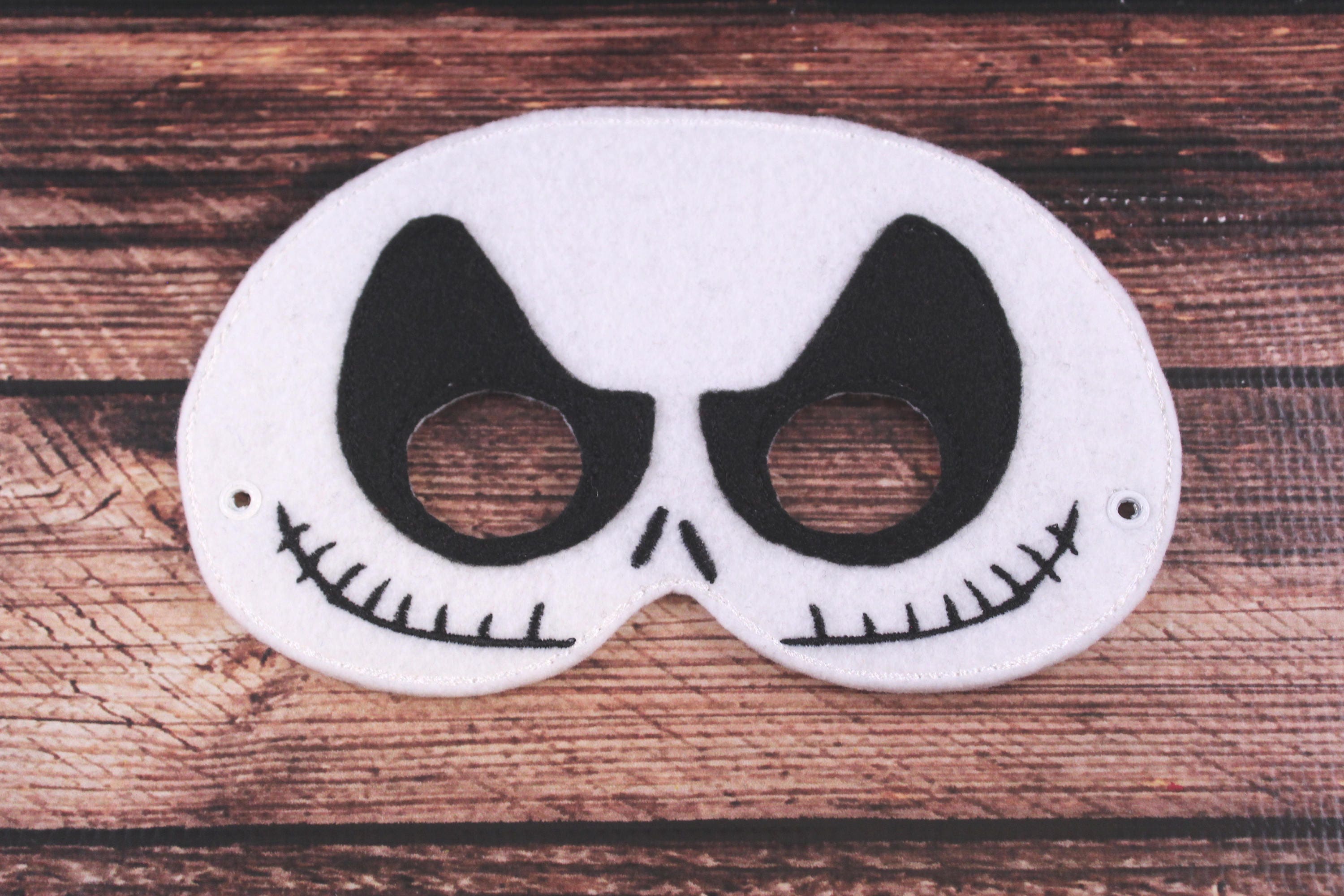 Jack Skellington Inspired Embroidered Mask | Etsy
