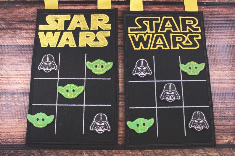 Embroidered Star Wars Inspired Travel Tic-Tac-Toe Board | Etsy