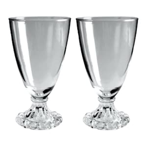 ICED TEA - 1956 Anchor Hocking Berwick-Boopie Clear Footed Iced Tea Goblets (set of 2)