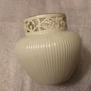 1980s Lenox 4” Pierced Vase from the Tracery Collection