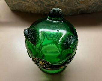 Antique 1897 EAPG Riverside Glass Croesus Pattern Emerald Green