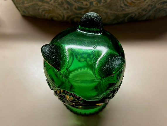Antique 1897 EAPG Riverside Glass Croesus Pattern Emerald Green