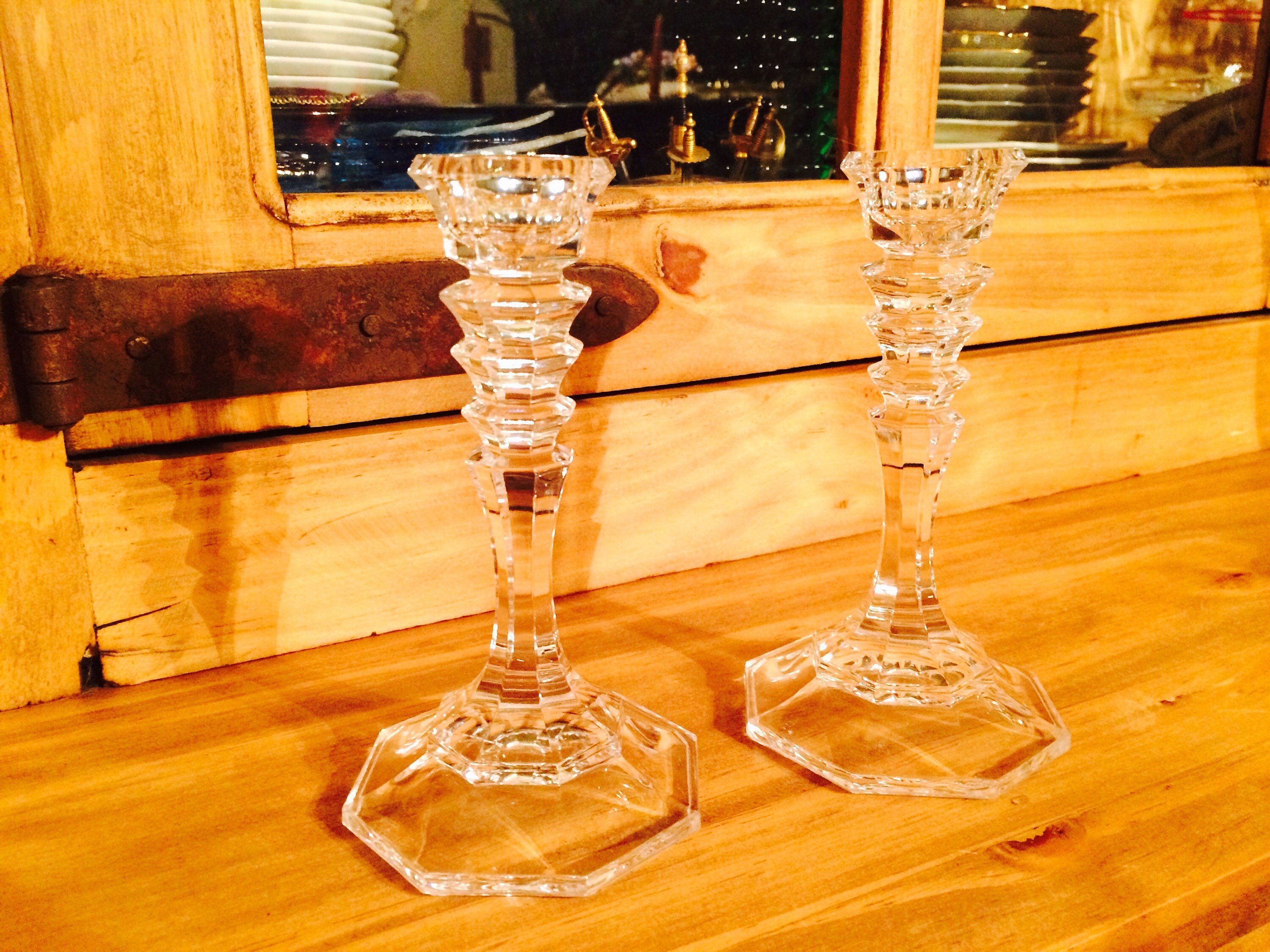 1990s Mikasa Colonnade Cut Crystal Taper Candlestick Holders Etsy